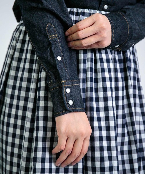 D.M.G.（ドミンゴ）の「[D.M.G / ディーエムジー] 6ozデニム ウエスタンシャツ（シャツ/ブラウス・レディース・ワンウォッシュ・3/2）」の11枚目の写真