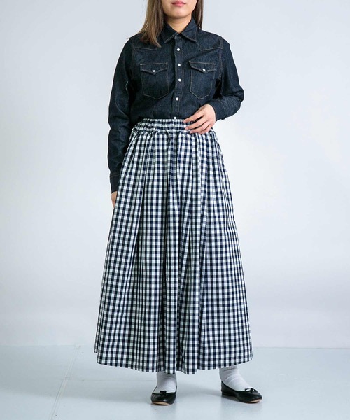 D.M.G.（ドミンゴ）の「[D.M.G / ディーエムジー] 6ozデニム ウエスタンシャツ（シャツ/ブラウス・レディース・ワンウォッシュ・3/2）」の3枚目の写真