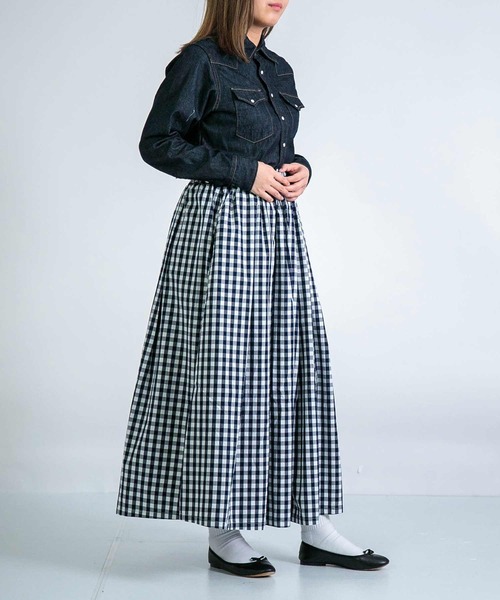 D.M.G.（ドミンゴ）の「[D.M.G / ディーエムジー] 6ozデニム ウエスタンシャツ（シャツ/ブラウス・レディース・ワンウォッシュ・3/2）」の4枚目の写真