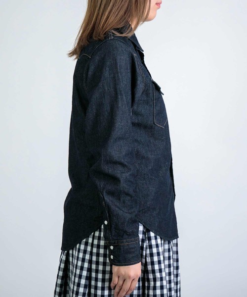 D.M.G.（ドミンゴ）の「[D.M.G / ディーエムジー] 6ozデニム ウエスタンシャツ（シャツ/ブラウス・レディース・ワンウォッシュ・3/2）」の7枚目の写真