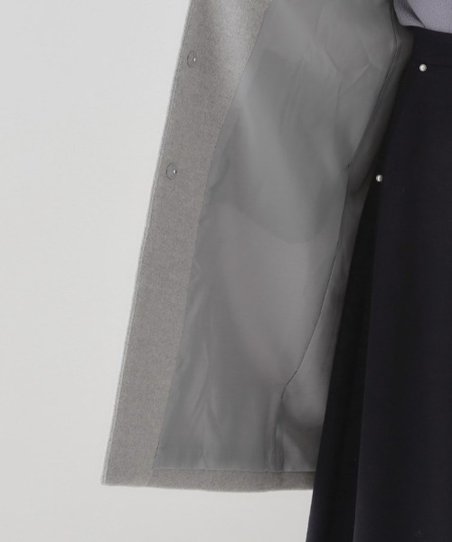 couture brooch（クチュールブローチ）の「◆【プチプラ・華やかさを高める】ビジュー釦ロングコート（ノーカラーコート・レディース・ライトベージュ/ブラック/ライトグレー・40/38/36/42）」の10枚目の写真