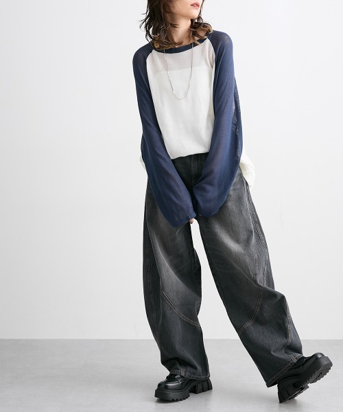 Soiunique（スワユニーク）の「立体切替デニムバルーンパンツ［Soiunique］（その他パンツ・レディース・ブラック/ネイビー・LL/L/M）」の12枚目の写真
