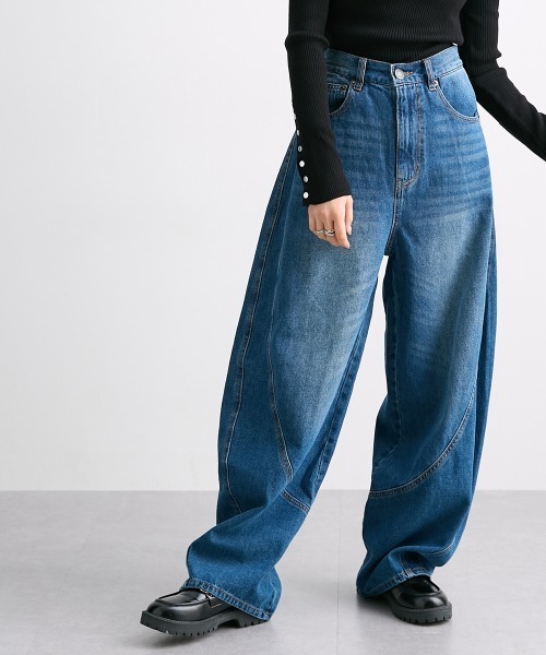 Soiunique（スワユニーク）の「立体切替デニムバルーンパンツ［Soiunique］（その他パンツ・レディース・ブラック/ネイビー・LL/L/M）」の18枚目の写真