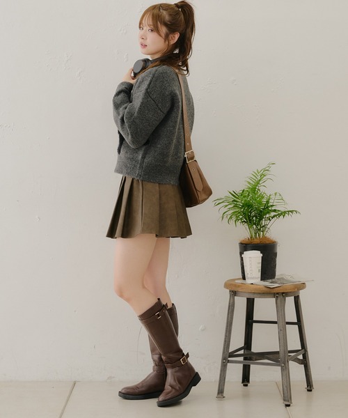Another Branch olive des olive（アナザーブランチオリーブデオリーブ）の「フェザーリボンニット（ニット/セーター・レディース・アイボリー/グレー/チャコール・FREE）」の11枚目の写真