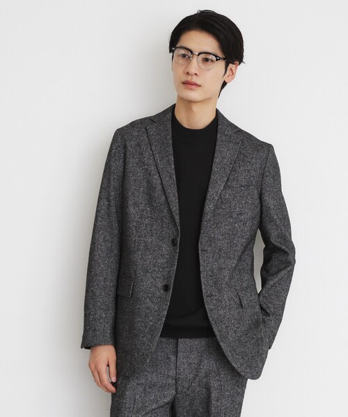 THE SHOP TK （ザ ショップ ティーケー ）の「◆ウール混ホームスパンジャケット（テーラードジャケット・メンズ・チャコールグレー/ネイビー・01/02/03/04）」の2枚目の写真
