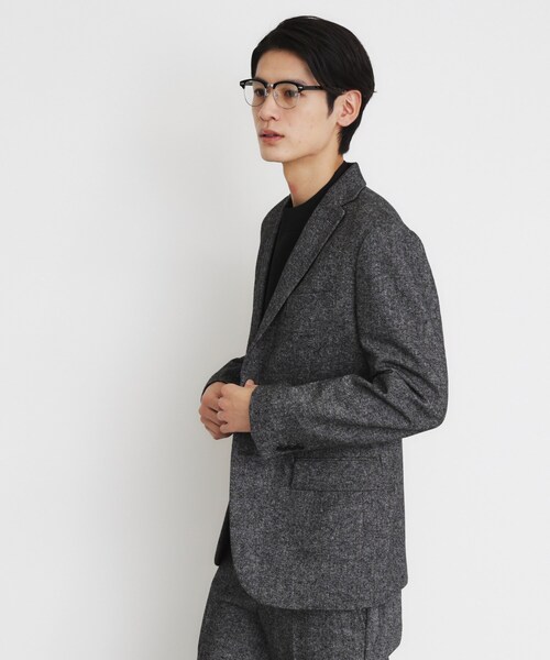 THE SHOP TK （ザ ショップ ティーケー ）の「◆ウール混ホームスパンジャケット（テーラードジャケット・メンズ・チャコールグレー/ネイビー・01/02/03/04）」の3枚目の写真