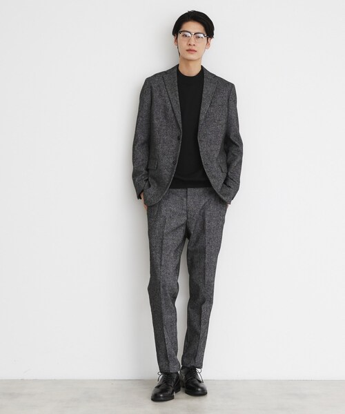 THE SHOP TK （ザ ショップ ティーケー ）の「◆ウール混ホームスパンジャケット（テーラードジャケット・メンズ・チャコールグレー/ネイビー・01/02/03/04）」の5枚目の写真