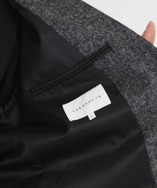 THE SHOP TK （ザ ショップ ティーケー ）の「◆ウール混ホームスパンジャケット（テーラードジャケット・メンズ・チャコールグレー/ネイビー・01/02/03/04）」の18枚目の写真