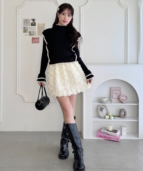 Loueme（ルエム）の「ローズチュールバルーンスカート（スカート・レディース・ブラック/アイボリー/ホワイト・FREE）」の20枚目の写真