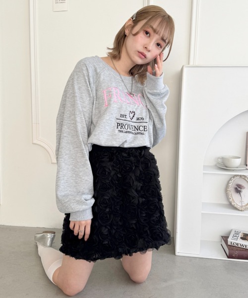 Loueme（ルエム）の「ローズチュールバルーンスカート（スカート・レディース・ブラック/アイボリー/ホワイト・FREE）」の9枚目の写真