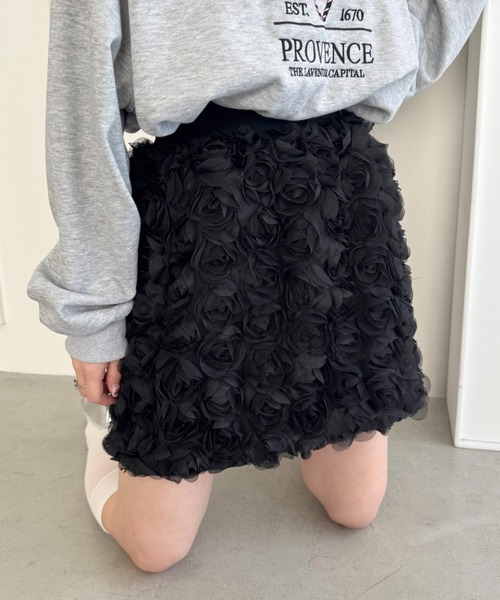 Loueme（ルエム）の「ローズチュールバルーンスカート（スカート・レディース・ブラック/アイボリー/ホワイト・FREE）」の8枚目の写真