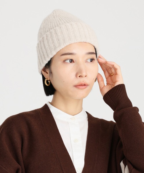 FRATELLI TALLI(フラテリタリ)の「【FRATELLI TALLI】ニットCAP(ニットキャップ/ビーニー・レディース・アイボリー/ブラック/グレー・FREE)」の4枚目の写真