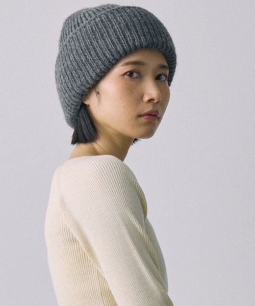 FRATELLI TALLI(フラテリタリ)の「【FRATELLI TALLI】ニットCAP(ニットキャップ/ビーニー・レディース・アイボリー/ブラック/グレー・FREE)」の12枚目の写真