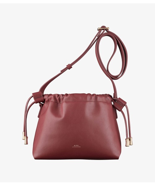 【美品】A.P.C Ninon ショルダーバッグ 巾着 赤茶 レザー A.P.C. Ninon ドローストリング ショルダーバッグ | ブラウン