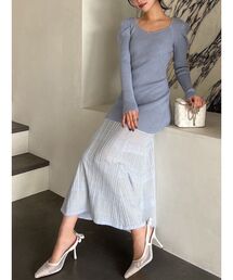 RESEXXY | シアーチェックニットワンピース(ワンピース)