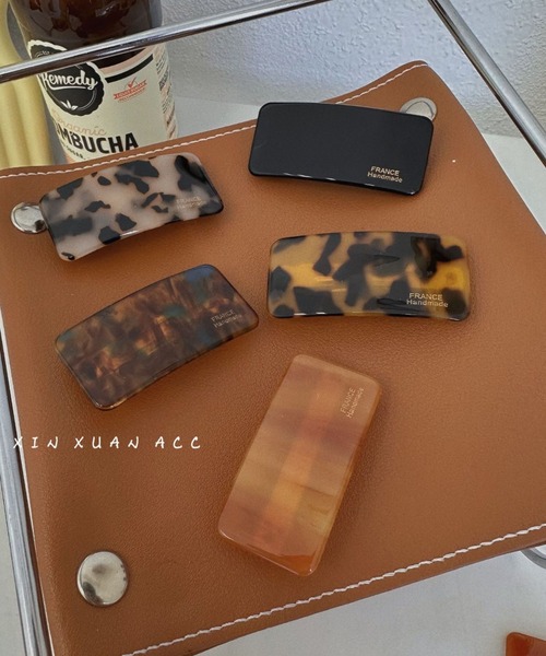 E&C closet…(イーアンドシークローゼット)の「スクエア柄ミニバレッタ(バレッタ/ヘアクリップ・レディース・ブラウン系その他/ブラック/オレンジ/ベージュ/ブラウン・FREE)」の15枚目の写真