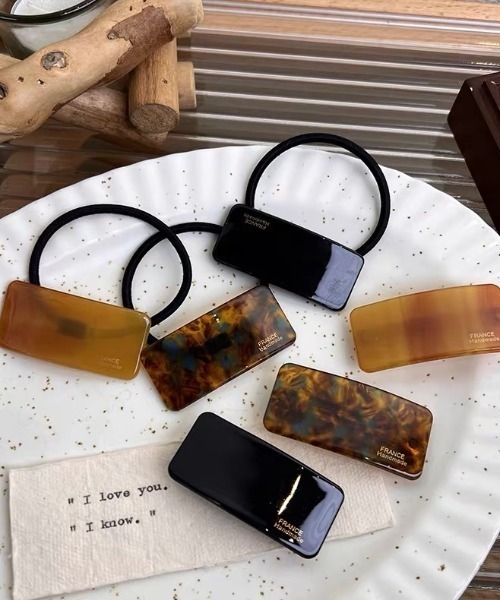 E&C closet…(イーアンドシークローゼット)の「スクエア柄ミニバレッタ(バレッタ/ヘアクリップ・レディース・ブラウン系その他/ブラック/オレンジ/ベージュ/ブラウン・FREE)」の8枚目の写真