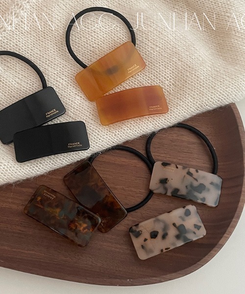 E&C closet…(イーアンドシークローゼット)の「スクエア柄ミニバレッタ(バレッタ/ヘアクリップ・レディース・ブラウン系その他/ブラック/オレンジ/ベージュ/ブラウン・FREE)」の10枚目の写真