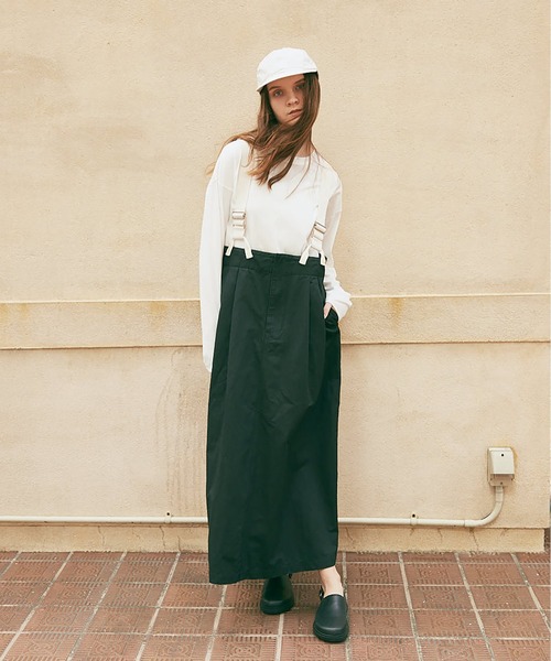 RNA-N（アールエヌエーエヌ）の「D1665 サスペンダージャンパースカート（スカート・レディース・ベージュ/ブラック/オリーブ・FREE）」の22枚目の写真