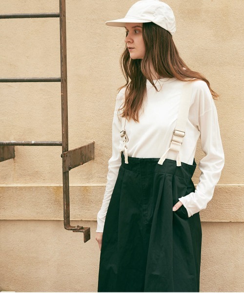 RNA-N（アールエヌエーエヌ）の「D1665 サスペンダージャンパースカート（スカート・レディース・ベージュ/ブラック/オリーブ・FREE）」の21枚目の写真