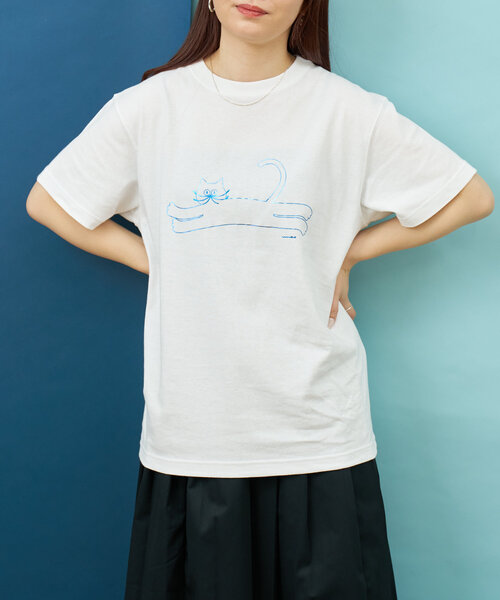 BIRTHDAY BAR(バースデイバー)の「umao×BIRTHDAY BAR ホイルプリントTシャツ(Tシャツ/カットソー・レディース・ブラック/グレー/ホワイト・0)」の9枚目の写真