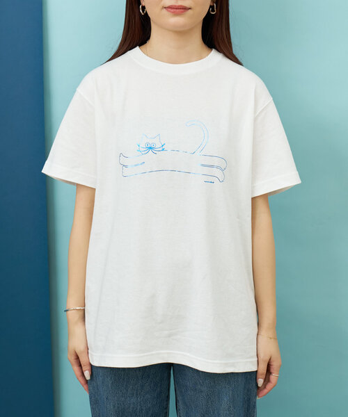 BIRTHDAY BAR(バースデイバー)の「umao×BIRTHDAY BAR ホイルプリントTシャツ(Tシャツ/カットソー・レディース・ブラック/グレー/ホワイト・0)」の11枚目の写真