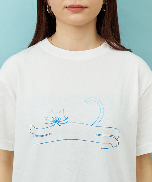 BIRTHDAY BAR(バースデイバー)の「umao×BIRTHDAY BAR ホイルプリントTシャツ(Tシャツ/カットソー・レディース・ブラック/グレー/ホワイト・0)」の14枚目の写真