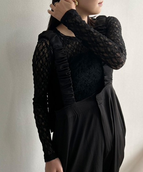 Kotoe（コトエ）の「クルーネック レースカットソー 長袖（Tシャツ/カットソー・レディース・ホワイト/ブラック・FREE）」の7枚目の写真