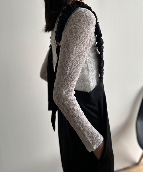 Kotoe（コトエ）の「クルーネック レースカットソー 長袖（Tシャツ/カットソー・レディース・ホワイト/ブラック・FREE）」の20枚目の写真