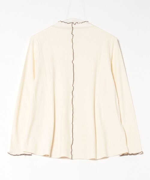 leswel（レスウェル）の「【L～5L 大きいサイズ】配色使いハイネックプルオーバー（Tシャツ/カットソー・レディース・クリーム/チャコールグレー/グリーン・LL/L/5L/3L/4L）」の22枚目の写真