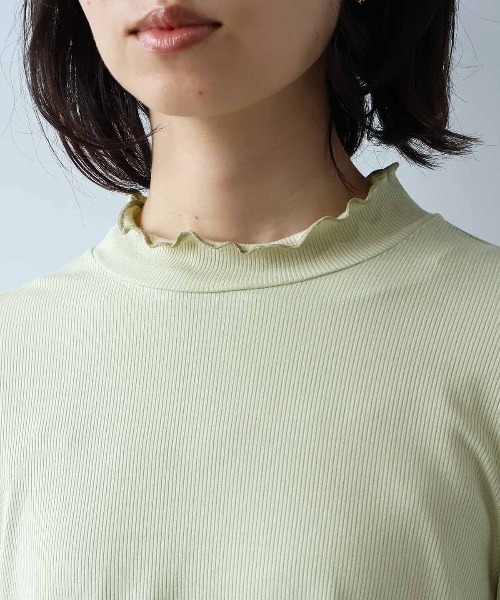 leswel（レスウェル）の「【L～5L 大きいサイズ】配色使いハイネックプルオーバー（Tシャツ/カットソー・レディース・クリーム/チャコールグレー/グリーン・LL/L/5L/3L/4L）」の19枚目の写真