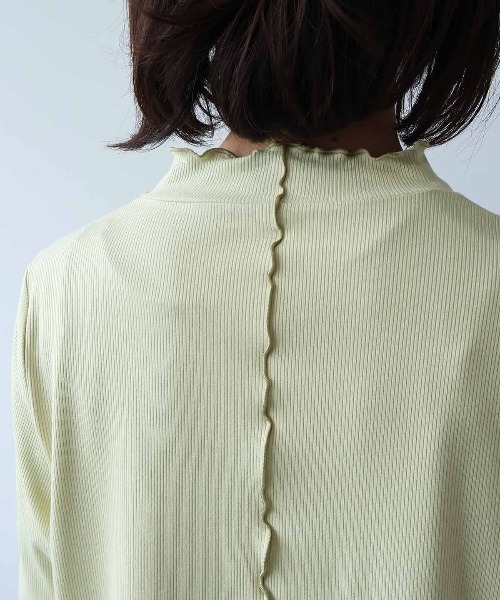 leswel（レスウェル）の「【L～5L 大きいサイズ】配色使いハイネックプルオーバー（Tシャツ/カットソー・レディース・クリーム/チャコールグレー/グリーン・LL/L/5L/3L/4L）」の20枚目の写真