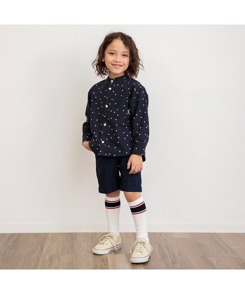 BREEZE(ブリーズ)の「【セットアップ可】フォーマルハーフパンツ(スーツパンツ・キッズ・グレー/ネイビー・120/110/100/90/130)」の9枚目の写真