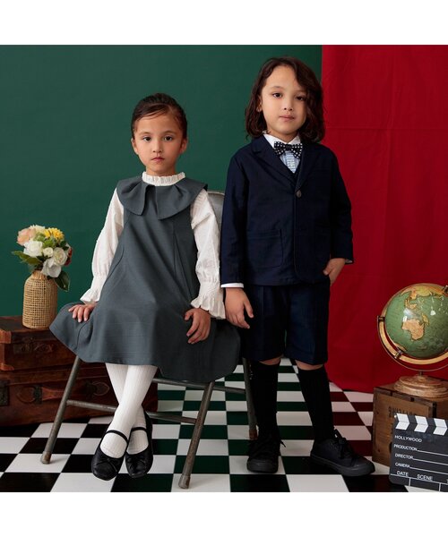 BREEZE(ブリーズ)の「【セットアップ可】フォーマルハーフパンツ(スーツパンツ・キッズ・グレー/ネイビー・120/110/100/90/130)」の18枚目の写真