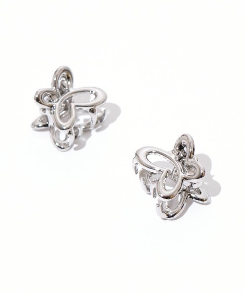 flower(フラワー)の「ミニパピヨンクリップ(2pc)(バレッタ/ヘアクリップ・レディース・ゴールド/シルバー・FREE)」の2枚目の写真