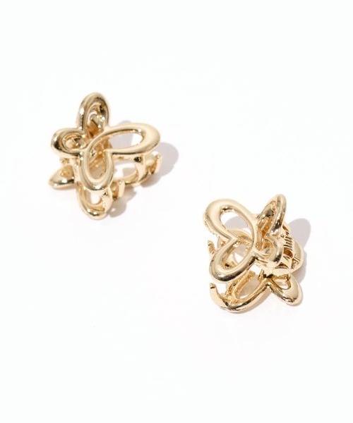 flower(フラワー)の「ミニパピヨンクリップ(2pc)(バレッタ/ヘアクリップ・レディース・ゴールド/シルバー・FREE)」の1枚目の写真