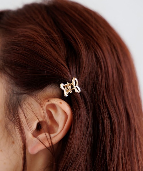 flower(フラワー)の「ミニパピヨンクリップ(2pc)(バレッタ/ヘアクリップ・レディース・ゴールド/シルバー・FREE)」の3枚目の写真