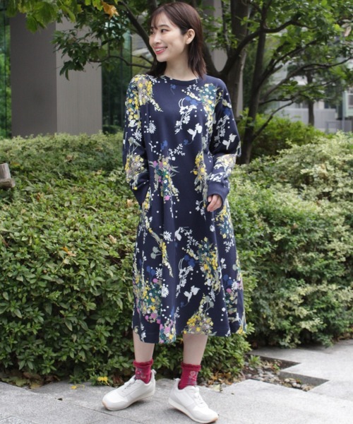 SUPER HAKKA ワンピース SUPER HAKKA×さかたきよこ 80ボイルコットンシフォン「noon
