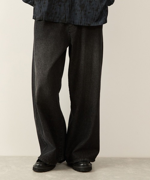 JUNRED（ジュンレッド）の「ボリュームカットストレートデニムパンツ（デニムパンツ・メンズ・パープル/ネイビー/ブラック/グレー・S/M/L）」の21枚目の写真