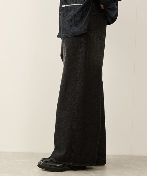 JUNRED（ジュンレッド）の「ボリュームカットストレートデニムパンツ（デニムパンツ・メンズ・パープル/ネイビー/ブラック/グレー・S/M/L）」の15枚目の写真