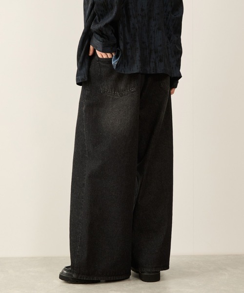 JUNRED（ジュンレッド）の「ボリュームカットストレートデニムパンツ（デニムパンツ・メンズ・パープル/ネイビー/ブラック/グレー・S/M/L）」の16枚目の写真