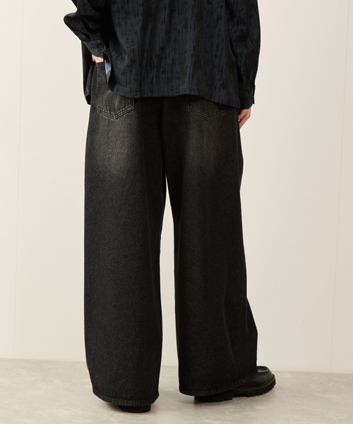 JUNRED（ジュンレッド）の「ボリュームカットストレートデニムパンツ（デニムパンツ・メンズ・パープル/ネイビー/ブラック/グレー・S/M/L）」の17枚目の写真