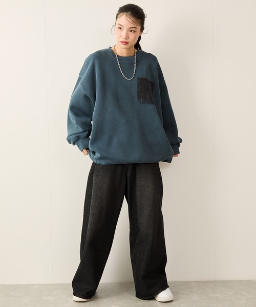 JUNRED（ジュンレッド）の「ボリュームカットストレートデニムパンツ（デニムパンツ・メンズ・パープル/ネイビー/ブラック/グレー・S/M/L）」の9枚目の写真