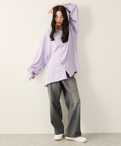 JUNRED（ジュンレッド）の「ボリュームカットストレートデニムパンツ（デニムパンツ・メンズ・パープル/ネイビー/ブラック/グレー・S/M/L）」の7枚目の写真