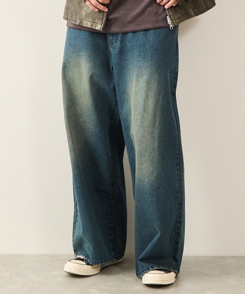 JUNRED（ジュンレッド）の「ボリュームカットストレートデニムパンツ（デニムパンツ・メンズ・パープル/ネイビー/ブラック/グレー・S/M/L）」の8枚目の写真