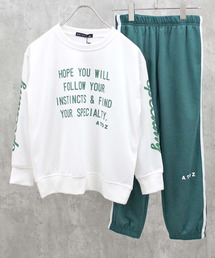 THE CASUAL（カジュアル）の「ミニ裏毛　綿タッチ　2本ライン　セットアップ（セットアップ・キッズ）」