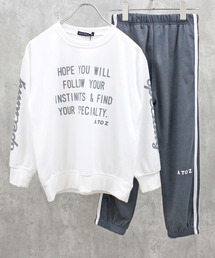 THE CASUAL（カジュアル）の「ミニ裏毛　綿タッチ　2本ライン　セットアップ（セットアップ）」