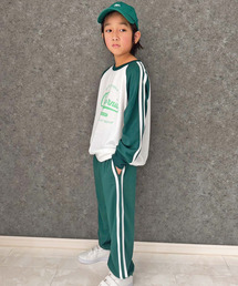 THE CASUAL（カジュアル）の「ミニ裏毛　綿タッチ　2本ライン　セットアップ（セットアップ）」