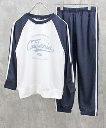 THE CASUAL（カジュアル）の「ミニ裏毛　綿タッチ　2本ライン　セットアップ（セットアップ）」