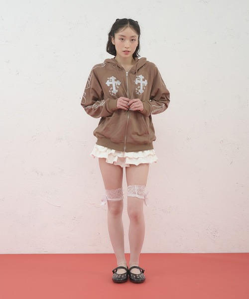 FCMM(エフシーエムエム)の「【日本限定】CROSS ZIP UP HOODIE/クロスジップアップフーディ(パーカー・レディース・ブラウン/ホワイト/チャコール・SMALL/MEDIUM)」の16枚目の写真